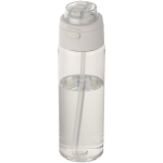 Bottle with integrated straw and leakproof push-button lid 700ml transparent colour