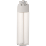 Bottle with integrated straw and leakproof push-button lid 700ml transparent colour second rear view