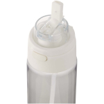 Bottle with integrated straw and leakproof push-button lid 700ml transparent colour close-up view 2