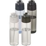 Bottle with integrated straw and leakproof push-button lid 700ml transparent colour second multiple colours view