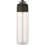 Bottle with integrated straw and leakproof push-button lid 700ml dark green colour second rear view