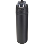 Single-wall bottle with flip-up straw and matte finish 800ml black colour
