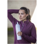Single-wall bottle with flip-up straw and matte finish 800ml black colour lifestyle image
