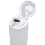Single-wall bottle with flip-up straw and matte finish 800ml white colour close-up view 1