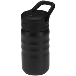 350ml sports bottle with leakproof flip straw black colour