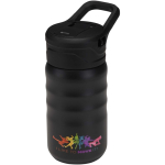 350ml sports bottle with leakproof flip straw black colour