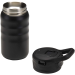 350ml sports bottle with leakproof flip straw black colour second view