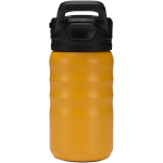 350ml sports bottle with leakproof flip straw yellow colour second rear view