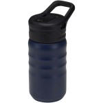 350ml sports bottle with leakproof flip straw navy-blue colour