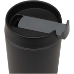 Double-wall thermal tumbler with screw lid included 480ml black colour close-up view 1
