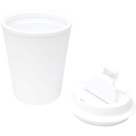Double-wall thermal tumbler with leakproof screw lid 300ml white colour second view