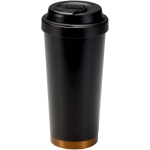 Matte double-wall stainless steel thermal tumbler 480ml black colour