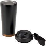 Matte double-wall stainless steel thermal tumbler 480ml black colour second view