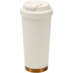 Matte double-wall stainless steel thermal tumbler 480ml beige colour