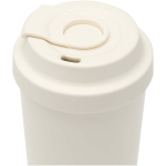 Matte double-wall stainless steel thermal tumbler 480ml beige colour close-up view 1