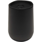 Double-wall tumbler with sliding lid and air insulation 360ml black colour