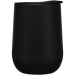 Double-wall tumbler with sliding lid and air insulation 360ml black colour side view