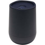 Double-wall tumbler with sliding lid and air insulation 360ml navy-blue colour