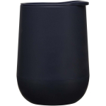 Double-wall tumbler with sliding lid and air insulation 360ml navy-blue colour side view