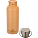 Water bottle with screw cap and stainless steel handle 600ml orange colour second view