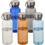 Water bottle with screw cap and stainless steel handle 600ml transparent colour second multiple colours view