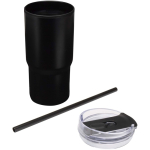 Double-walled thermal tumbler with spill-proof lid 540ml black colour second view