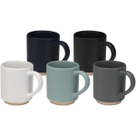 Stackable ceramic mug with modern unglazed base 180 ml black colour second multiple colours view