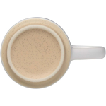 Stackable ceramic mug with modern unglazed base 180 ml white colour close-up view 1