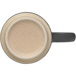 Stackable ceramic mug with modern unglazed base 180 ml grey colour close-up view 1