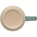 Stackable ceramic mug with modern unglazed base 180 ml pastel blue colour close-up view 1