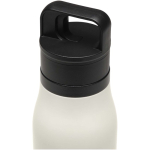 Double-walled thermal tumbler with one-touch lid 500ml white colour close-up view 1