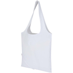 Foldable tote bag with recycled cotton drawstring 140 g/m2 white colour second view