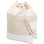 Recycled cotton canvas bag with rope handles 270 g/m² white colour