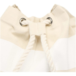 Recycled cotton canvas bag with rope handles 270 g/m² white colour close-up view 1
