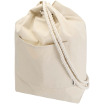 Recycled cotton canvas bag with rope handles 270 g/m² natural colour