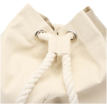 Recycled cotton canvas bag with rope handles 270 g/m² natural colour close-up view 1