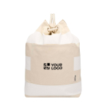 Recycled cotton canvas bag with rope handles 270 g/m² main view
