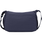 Laptop messenger bag with trolley strap and hidden pocket, 13'' navy-blue colour second rear view
