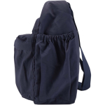 Laptop messenger bag with trolley strap and hidden pocket, 13'' navy-blue colour side view