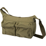 Laptop messenger bag with trolley strap and hidden pocket, 13'' dark green colour