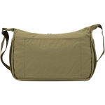 Laptop messenger bag with trolley strap and hidden pocket, 13'' dark green colour second rear view