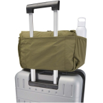 Laptop messenger bag with trolley strap and hidden pocket, 13'' dark green colour third view