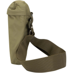 Lightweight crossbody bag with adjustable strap and padding dark green colour side view