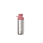 Recycled stainless steel bottle with double opening 700ml Mepal pink colour printed logo view 2
