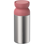Recycled stainless steel thermal mug with 360° drinking rim 350 ml Mepal pink colour