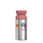 Recycled stainless steel thermal mug with 360° drinking rim 350 ml Mepal pink colour