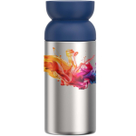Recycled stainless steel thermal mug with 360° drinking rim 350 ml Mepal pastel blue colour