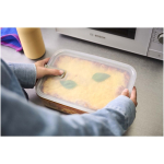 Airtight food container with clip and transparent lid Mepal 1L black colour lifestyle image