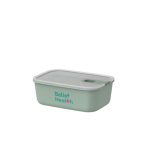 Airtight food container with clip and transparent lid Mepal 1L apple green colour pad printing view
