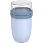 Plastic lunch box with double compartment 1.05L Mepal blue colour